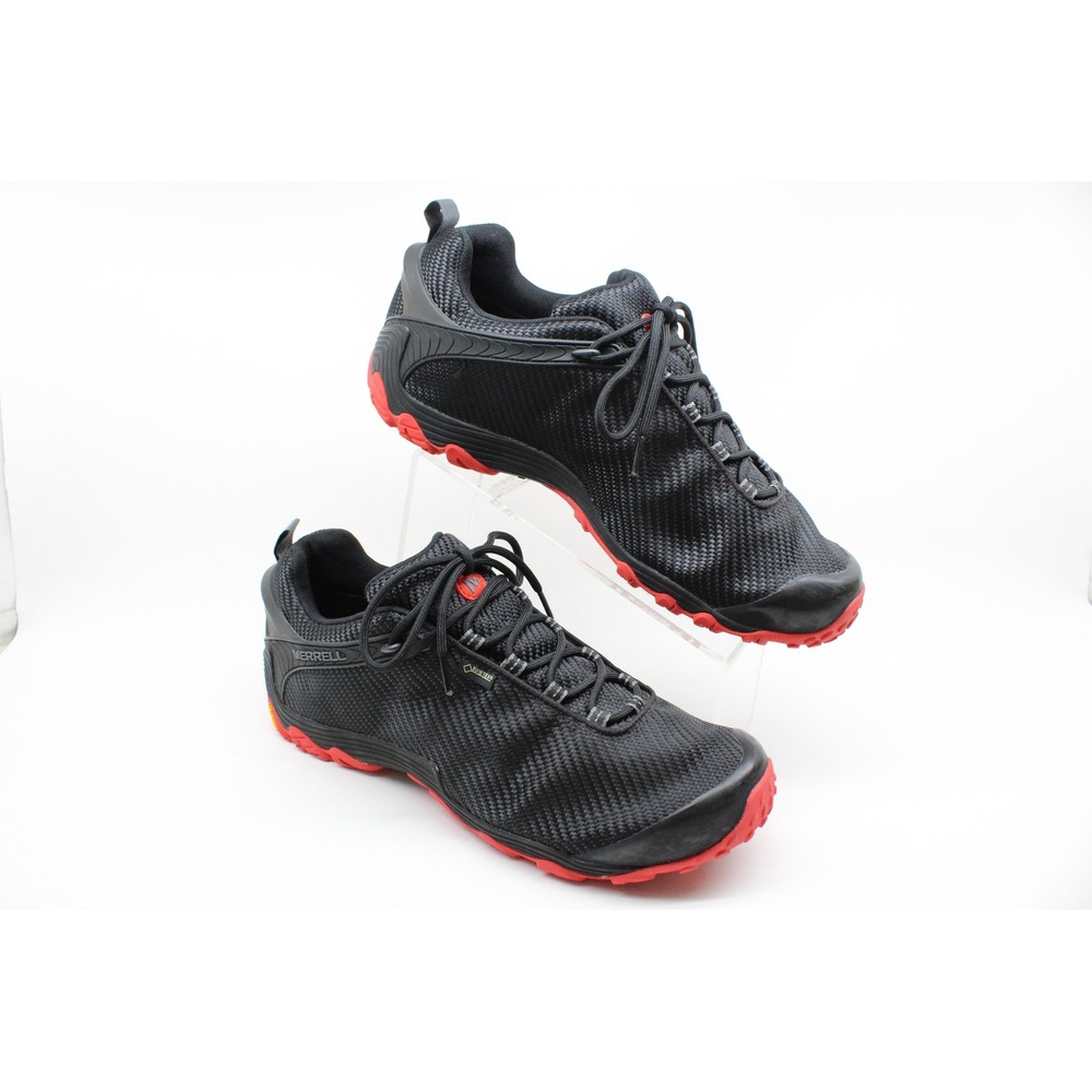 Merrell Chameleon 8 Stretch Gore-Tex Mens 14 US Hiking Shoes Black Red Vibram